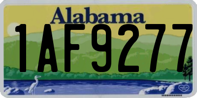 AL license plate 1AF9277
