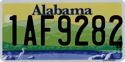 AL license plate 1AF9282