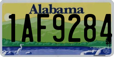 AL license plate 1AF9284