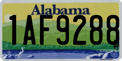 AL license plate 1AF9288