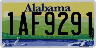 AL license plate 1AF9291