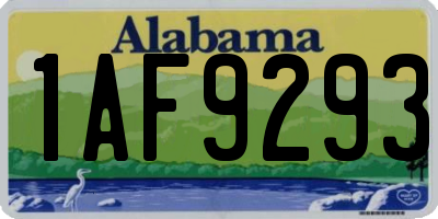 AL license plate 1AF9293
