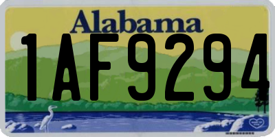 AL license plate 1AF9294
