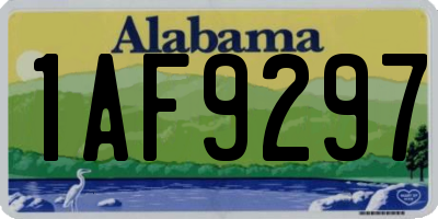 AL license plate 1AF9297