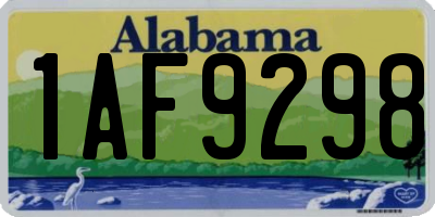 AL license plate 1AF9298