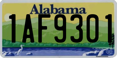 AL license plate 1AF9301