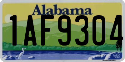 AL license plate 1AF9304