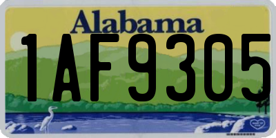 AL license plate 1AF9305