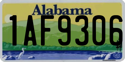 AL license plate 1AF9306