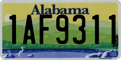AL license plate 1AF9311