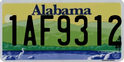 AL license plate 1AF9312