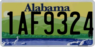 AL license plate 1AF9324