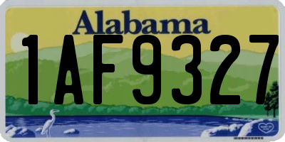AL license plate 1AF9327