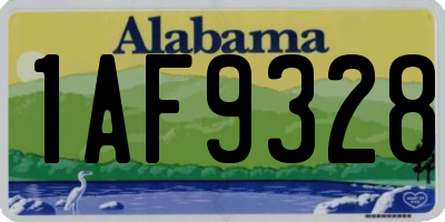 AL license plate 1AF9328