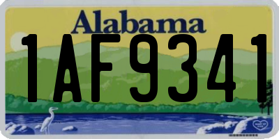 AL license plate 1AF9341