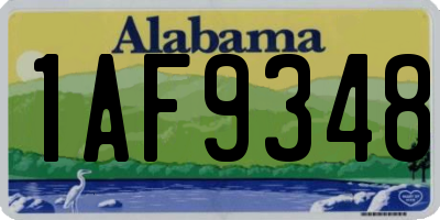 AL license plate 1AF9348