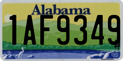 AL license plate 1AF9349