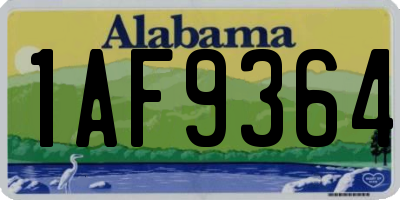 AL license plate 1AF9364