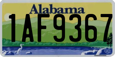 AL license plate 1AF9367