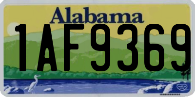 AL license plate 1AF9369