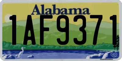 AL license plate 1AF9371