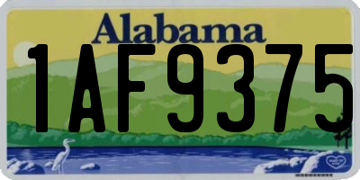 AL license plate 1AF9375