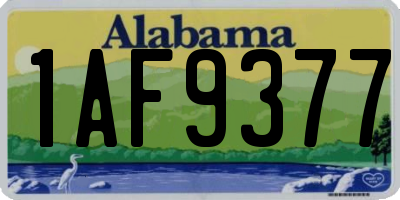 AL license plate 1AF9377