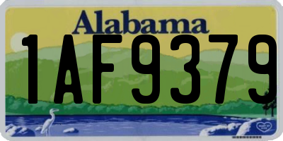 AL license plate 1AF9379