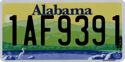 AL license plate 1AF9391