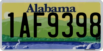 AL license plate 1AF9398