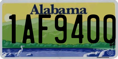 AL license plate 1AF9400