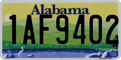 AL license plate 1AF9402