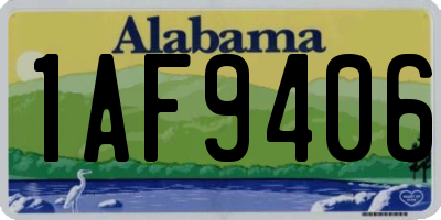 AL license plate 1AF9406