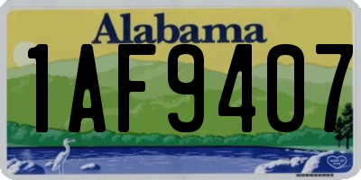 AL license plate 1AF9407