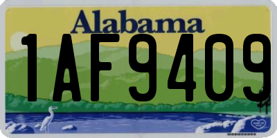 AL license plate 1AF9409