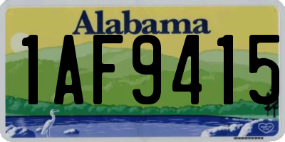 AL license plate 1AF9415