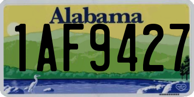 AL license plate 1AF9427