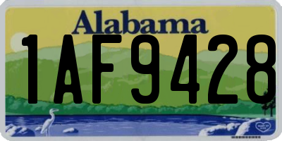 AL license plate 1AF9428