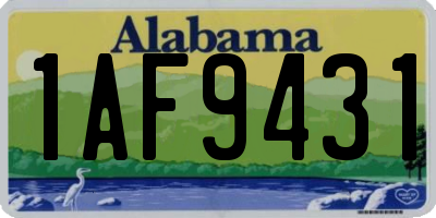 AL license plate 1AF9431
