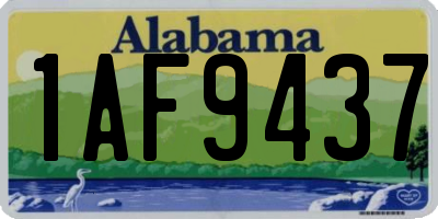 AL license plate 1AF9437