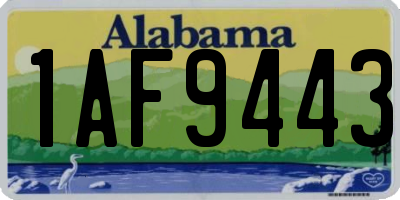 AL license plate 1AF9443