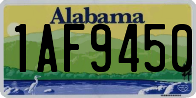 AL license plate 1AF9450