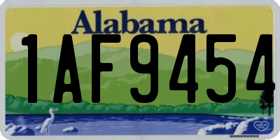 AL license plate 1AF9454