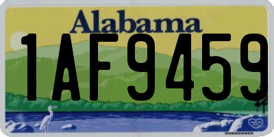 AL license plate 1AF9459