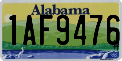 AL license plate 1AF9476