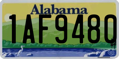 AL license plate 1AF9480