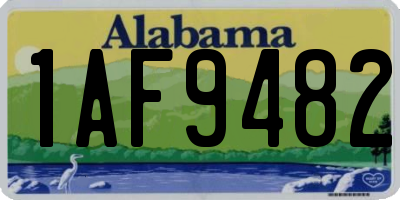 AL license plate 1AF9482