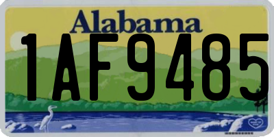 AL license plate 1AF9485