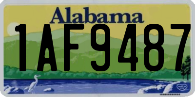 AL license plate 1AF9487