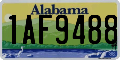 AL license plate 1AF9488